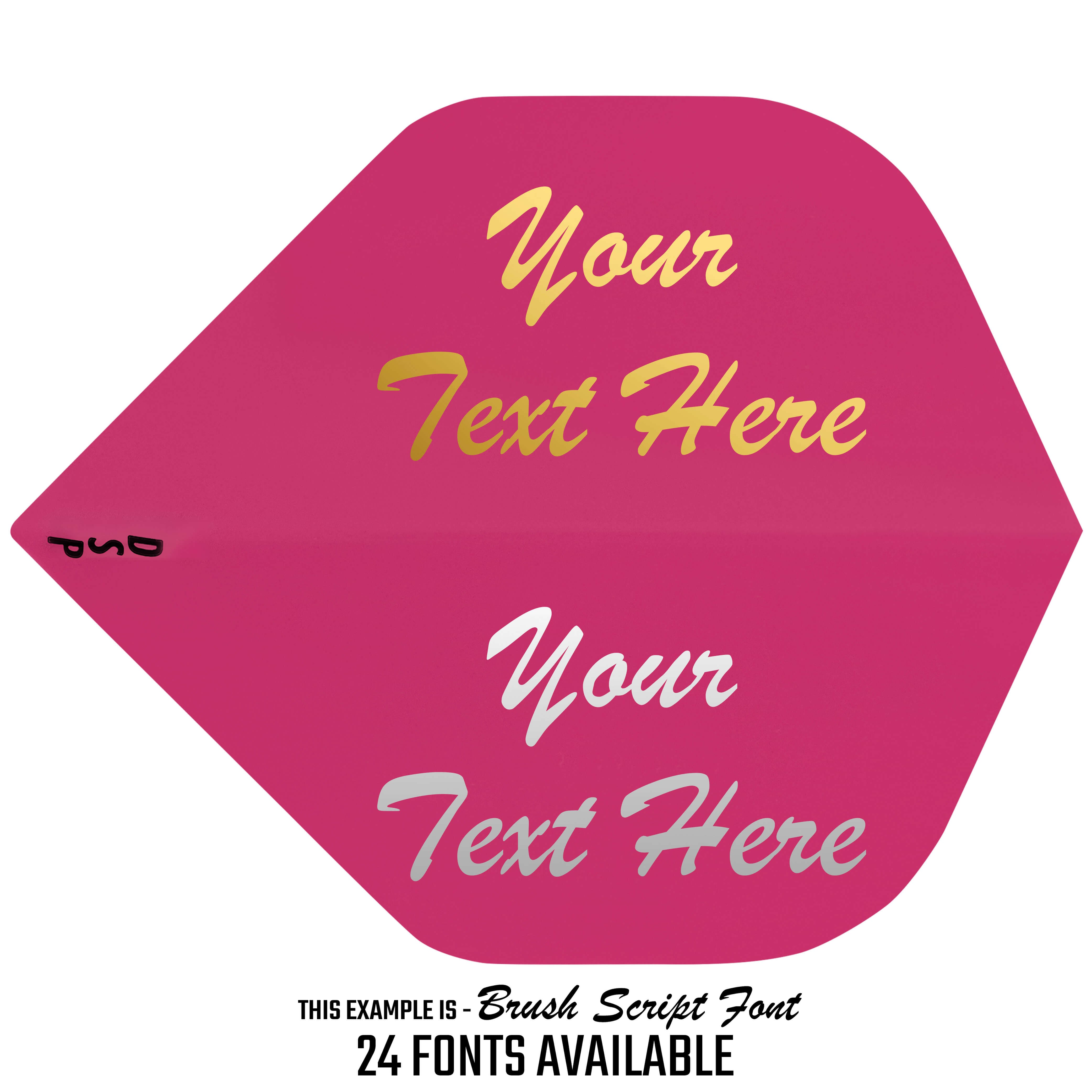 Personalised Flights - Hot Foil - 5 Sets - Poly Plain - Std - Deep Pin