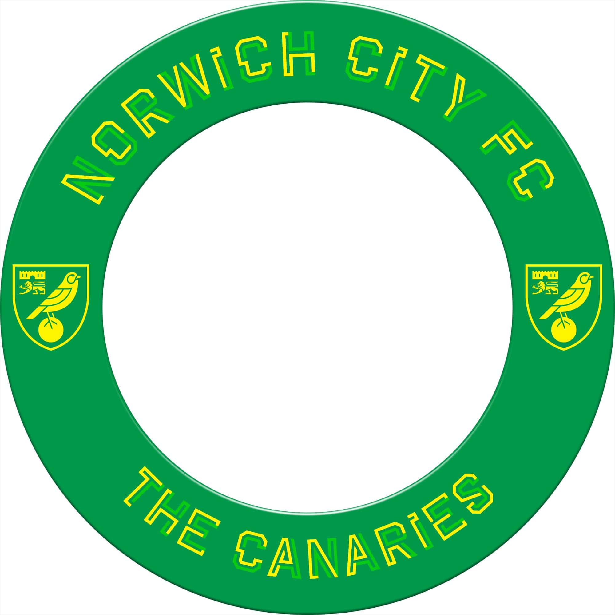 Norwich City FC Official Licensed The Canaries Dartboard Surroun