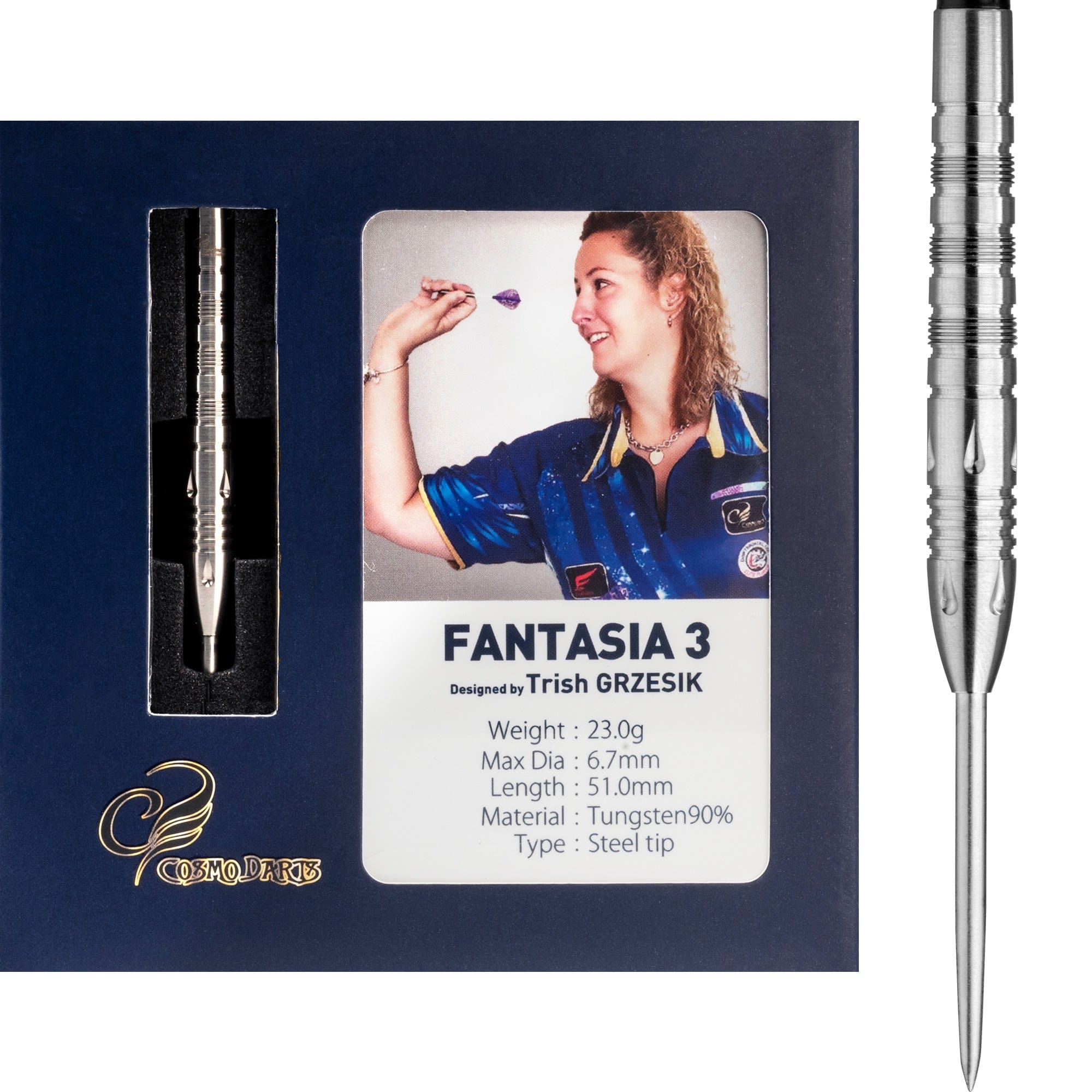 Cosmo Darts - Steel Tip Tungsten - Trish Grzesik - Fantasia 3 - 23g