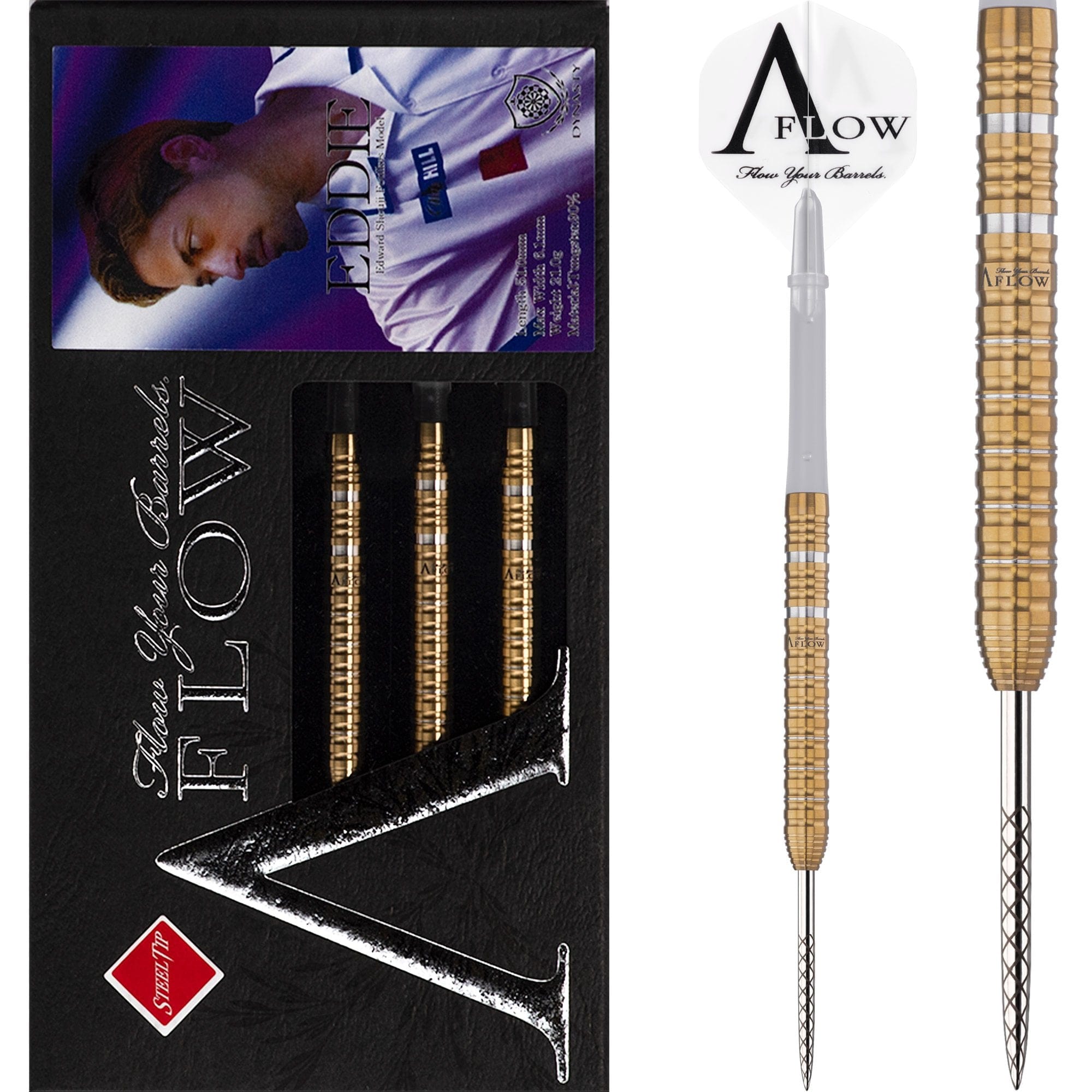 Dynasty Darts - Black Line - Steel Tip - Edward Shouji Foulkes - Gold