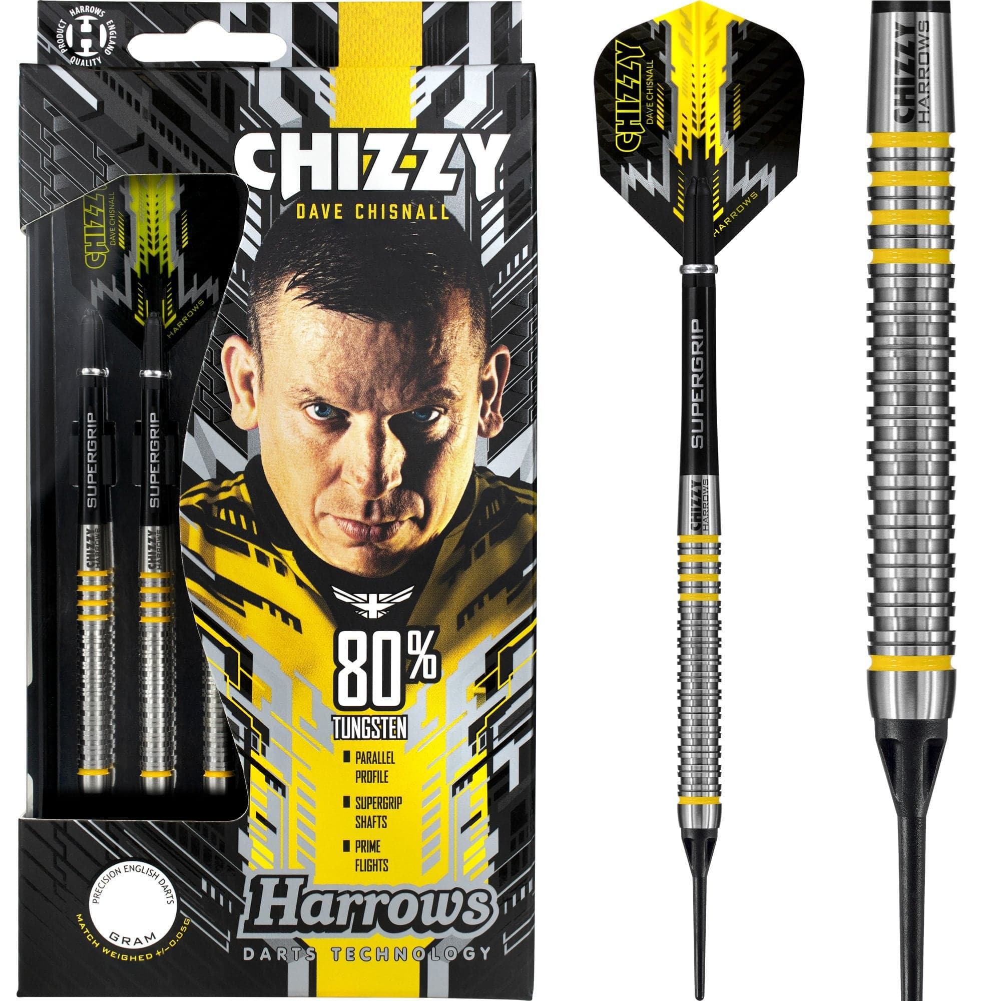 Harrows Dave Chisnall 80% Tungsten Soft Tip Darts