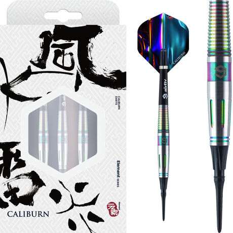 Caliburn Element Darts - Soft Tip - 90% Tungsten - Aqua - 17.5g