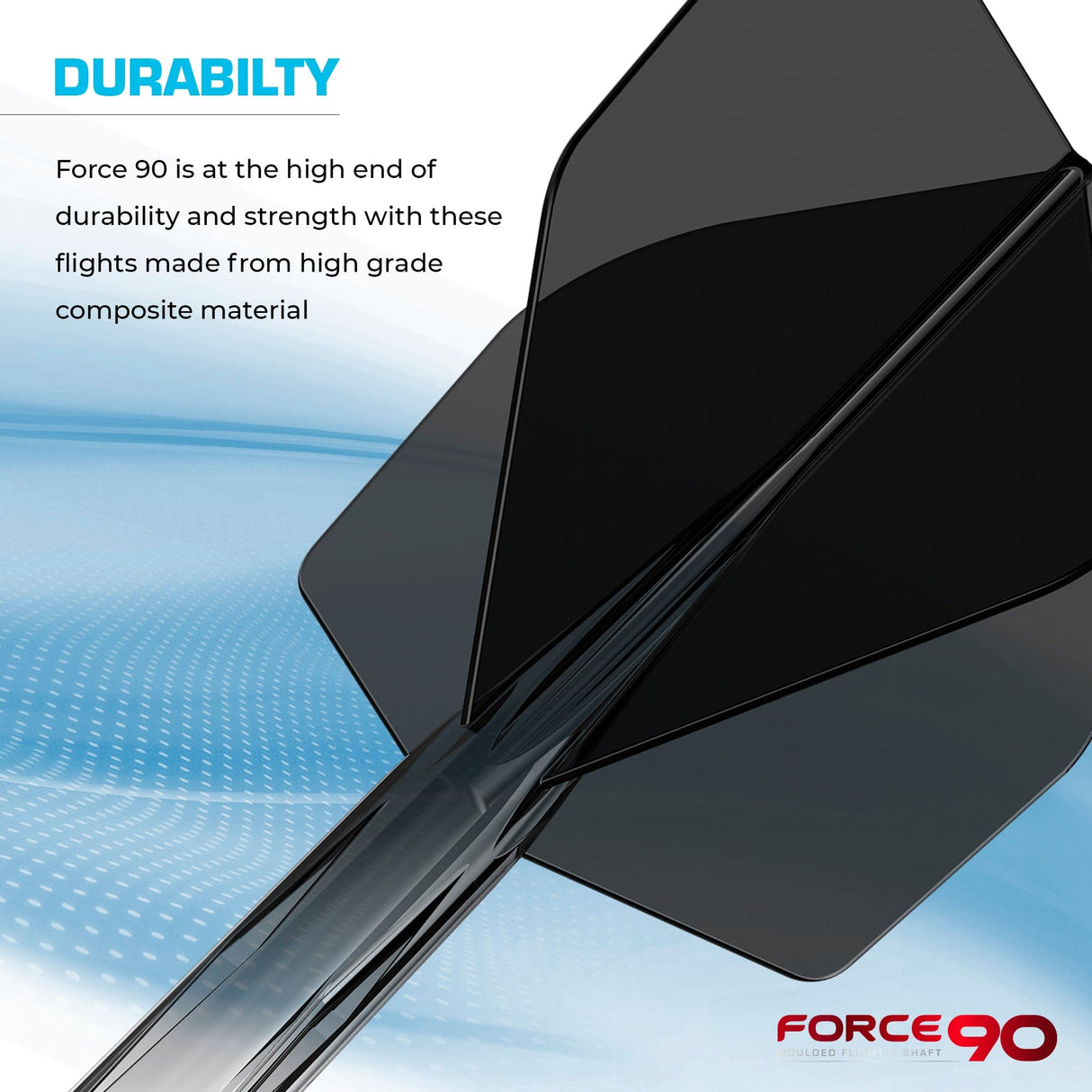 Mission Force 90 - New Moulded Flight & Shaft System - Standard No6 - Gradient - Transparent Black