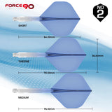 Mission Force 90 - New Moulded Flight & Shaft System - Standard No2 - Gradient - Transparent Blue