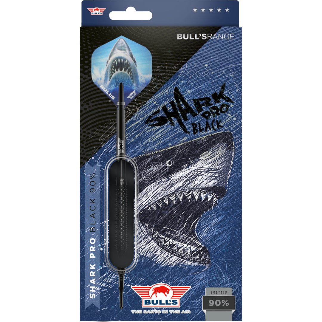 Bulls Shark Pro Black Darts - Soft Tip - 90% Tungsten