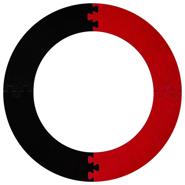 Caliburn EVA Dartboard Surround - Jigsaw 4 Piece - Lightweight - Black & Red