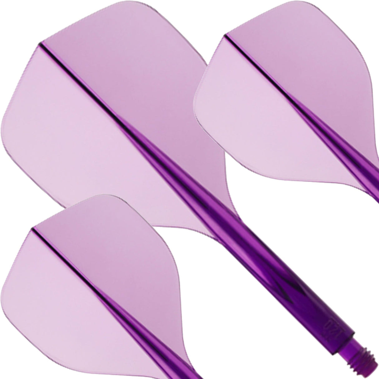 Condor AXE 120 Dart Flights - Standard - Clear Purple