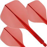 Condor AXE 120 Dart Flights - Standard - Clear Red