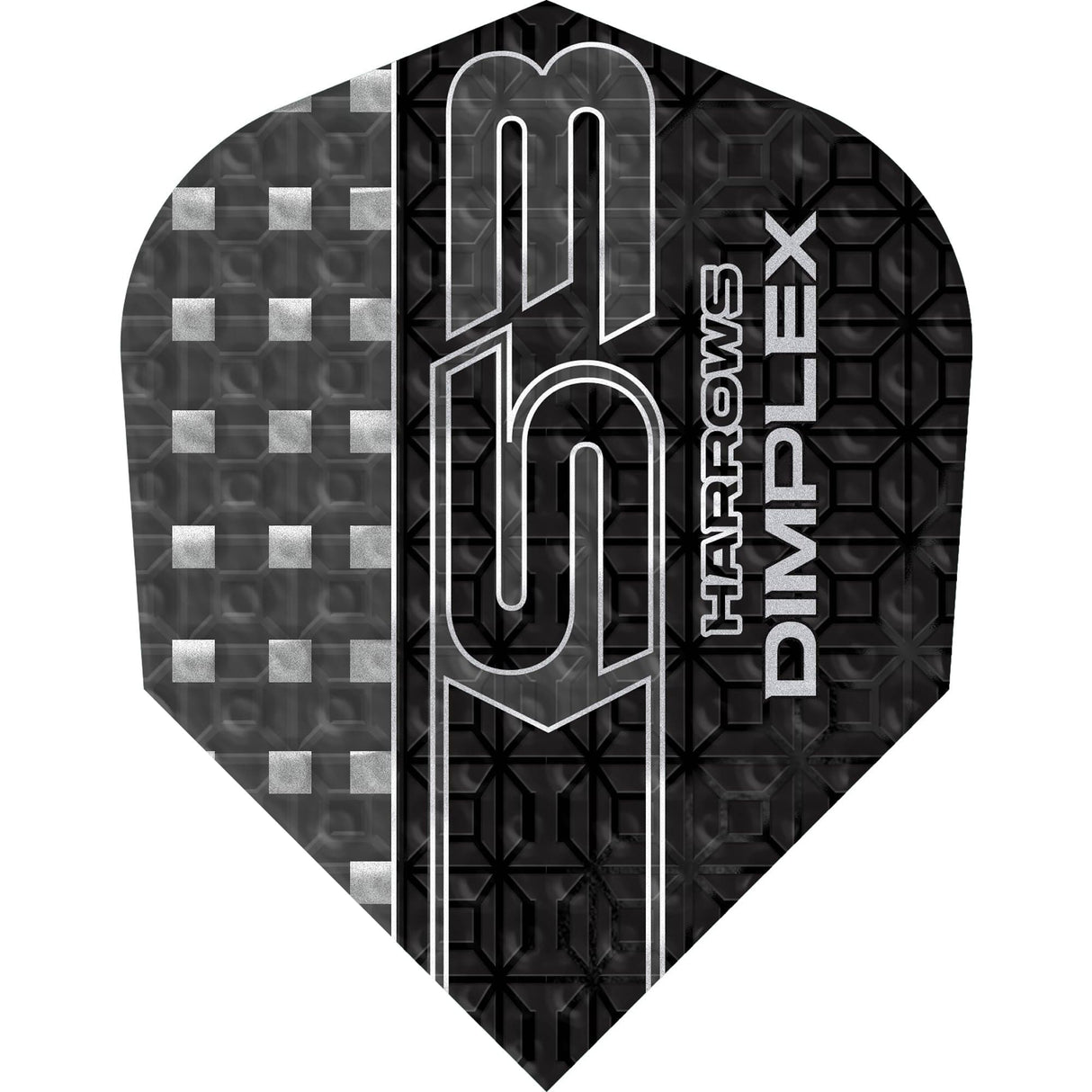 Harrows Dimplex S3 Dart Flights - 100 Micron - Standard No6 Black