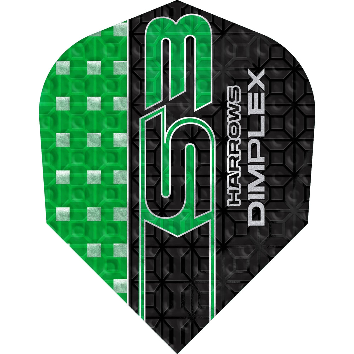 Harrows Dimplex S3 Dart Flights - 100 Micron - Standard No6 Green