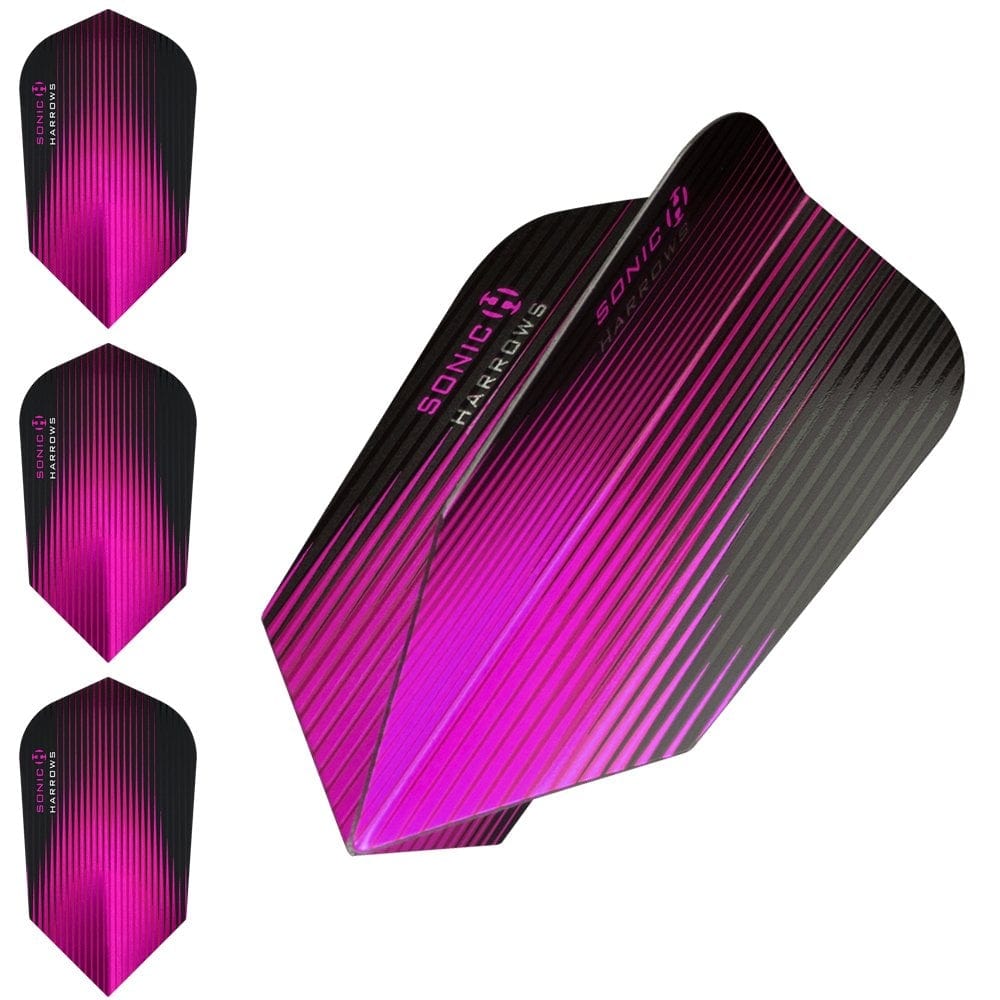 Harrows Sonic Dart Flights - Slim Shape - 100 Micron - Pink - 100 Sets (300 Flights)