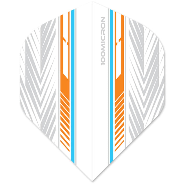 Designa Racing Flights - Standard No2 - 100 Micron - Blue & Orange