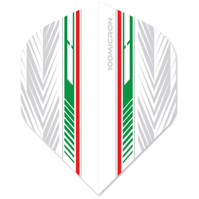 Designa Racing Flights - Standard No2 - 100 Micron - Red & Green