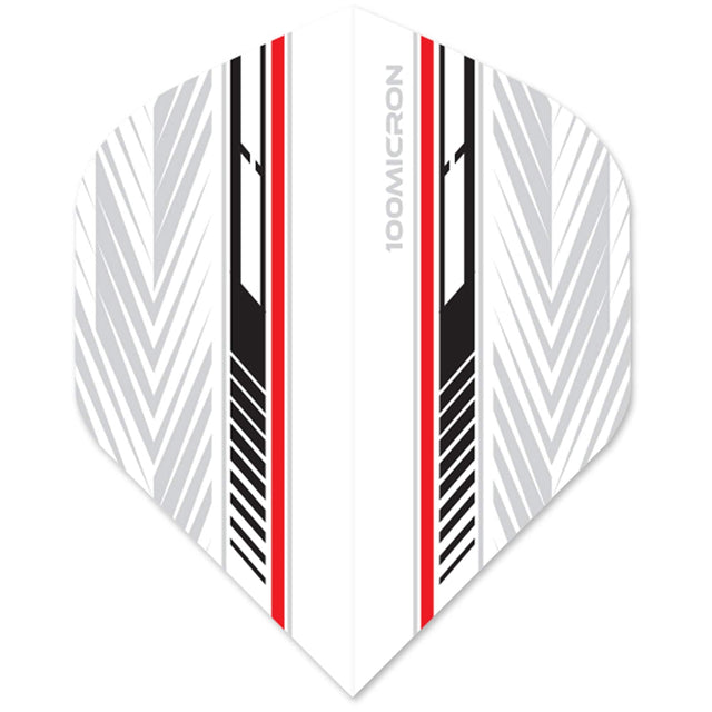 Designa Racing Flights - Standard No2 - 100 Micron - Red & Black