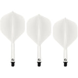 Shot Flight Deck - One Piece Dart Flight and Shaft System - White