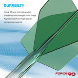 Mission Force 90 - New Moulded Flight & Shaft System - Standard No2 - Gradient - Transparent Green