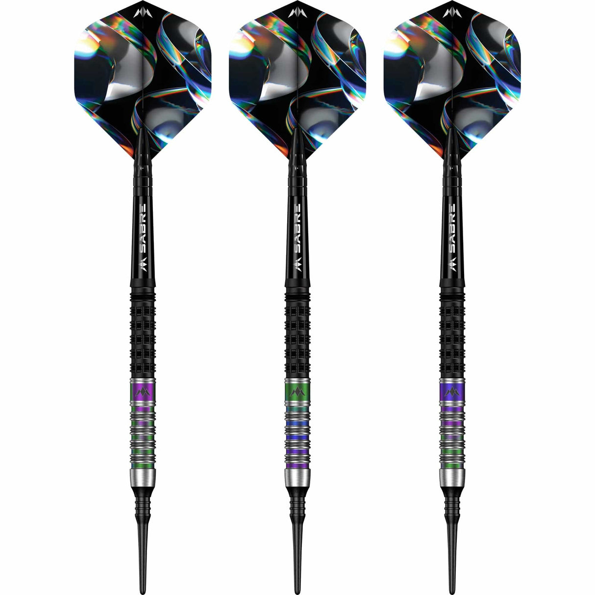 Mission Iridian Darts - Soft Tip - 90% Tungsten - Black & Coral PVD