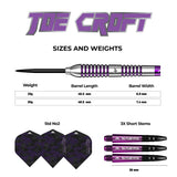 Mission Joe Croft Darts - Steel Tip - 95% Tungsten - Silver & Purple Electro