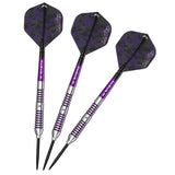 Mission Joe Croft Darts - Steel Tip - 95% Tungsten - Silver & Purple Electro