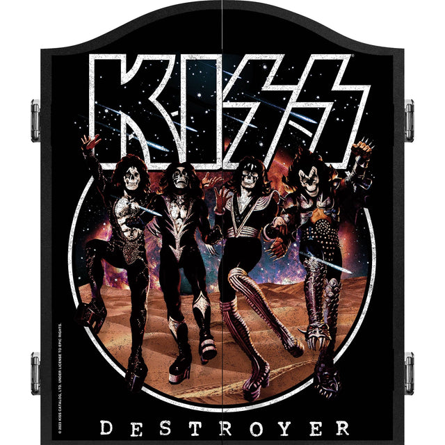 Kiss Dartboard Cabinet - Official Licensed - C5 - Premium Black - Circle Destroyer