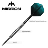 Mission Lewis Gurney Darts - Steel Tip - 95% Tungsten - Silver-Black Rings