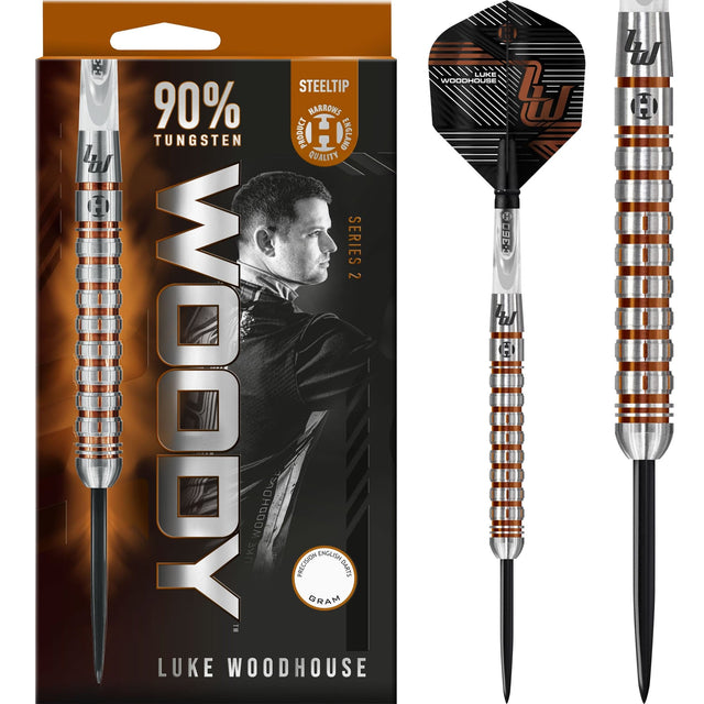 Harrows Luke Woodhouse Darts - Woody - Steel Tip - 90% Tungsten - Series 2