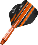 Mission Mesh No2 Dart Flights Combo With Griplock Shafts Orange / Short