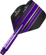 Mission Mesh No2 Dart Flights Combo With Griplock Shafts Purple / Short