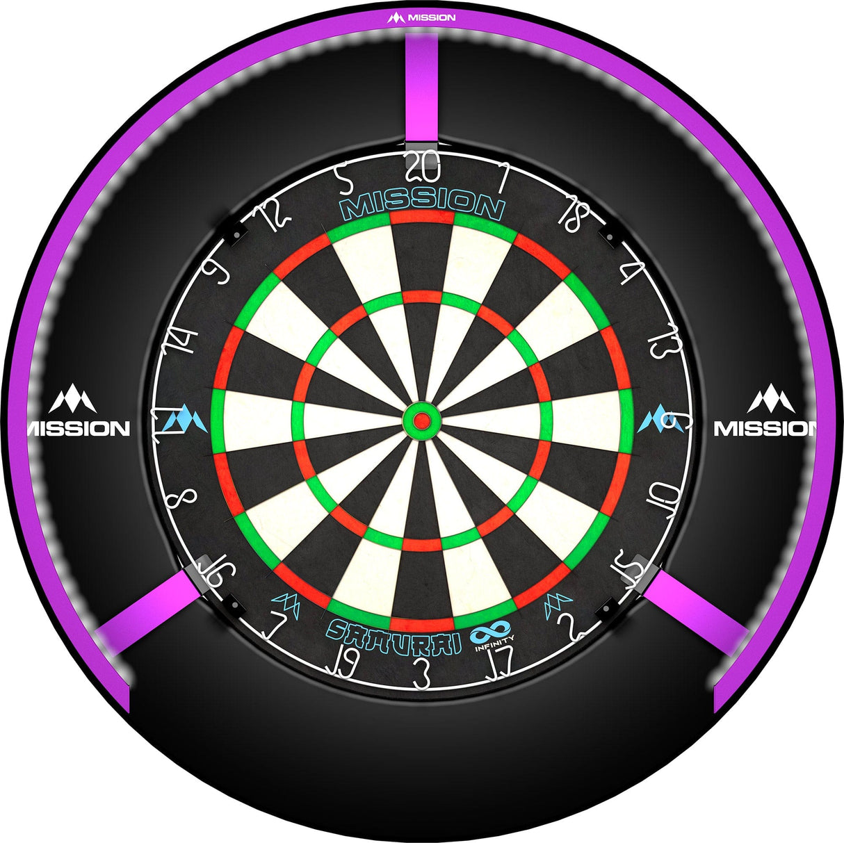 Mission Torus 270 Dartboard Lighting - Bright White Light Purple