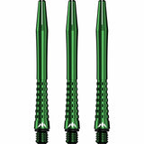 Mission Atom13 Aluminium Shafts - Anodised Metal Stems - Green