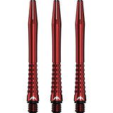 Mission Atom13 Aluminium Shafts - Anodised Metal Stems - Red