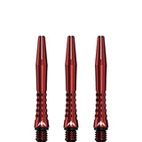 Mission Atom13 Aluminium Shafts - Anodised Metal Stems - Red