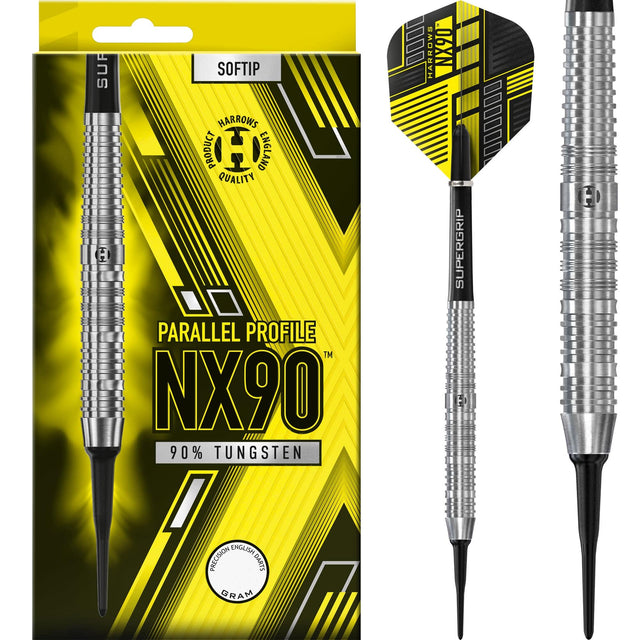 Harrows NX90 Darts - Soft Tip - 90% Tungsten - Parallel