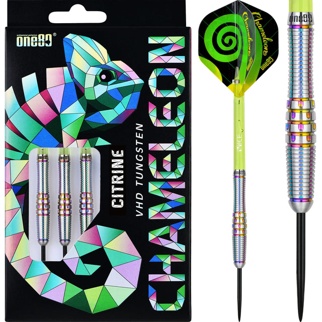 One80 Chameleon Darts - Steel Tip - Citrine