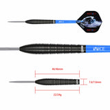 One80 Nighthunter Darts - Steel Tip - 90% Tungsten - Silence