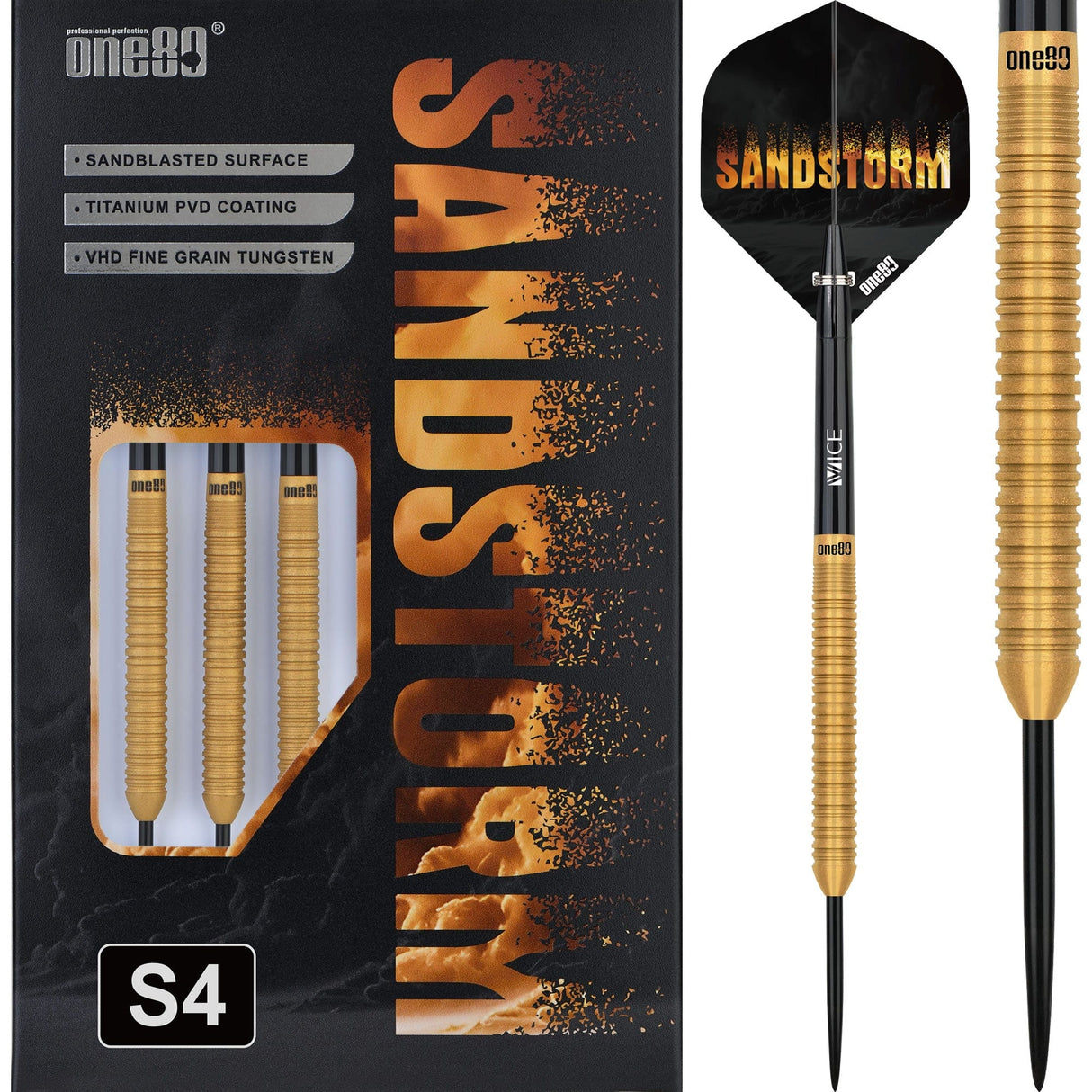 One80 Sandstorm Darts - Steel Tip - 90% Tungsten - S04