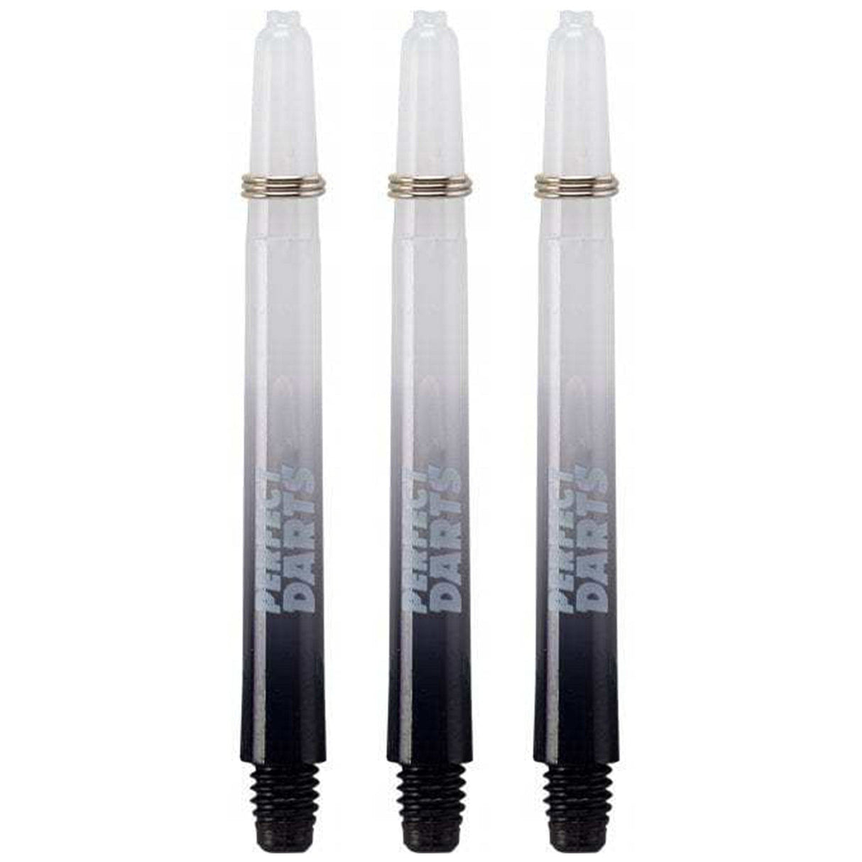 *Perfect Darts - Two Tone Shafts - Polycarbonate - Black & Smokey - 3 Sets Pack Medium