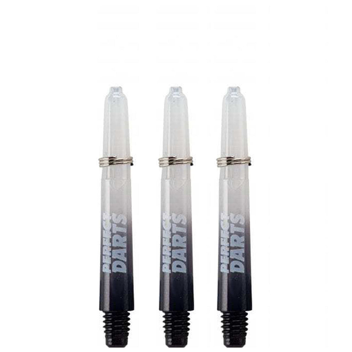 *Perfect Darts - Two Tone Shafts - Polycarbonate - Black & Smokey - 3 Sets Pack Short