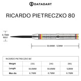 Datadart Ricardo Pietreczko Darts - Steel Tip - 80% Tungsten