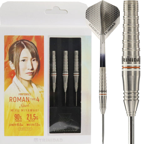 Trinidad Pro Darts - Steel Tip - 90% Tungsten - Roman 4 - 18.5g