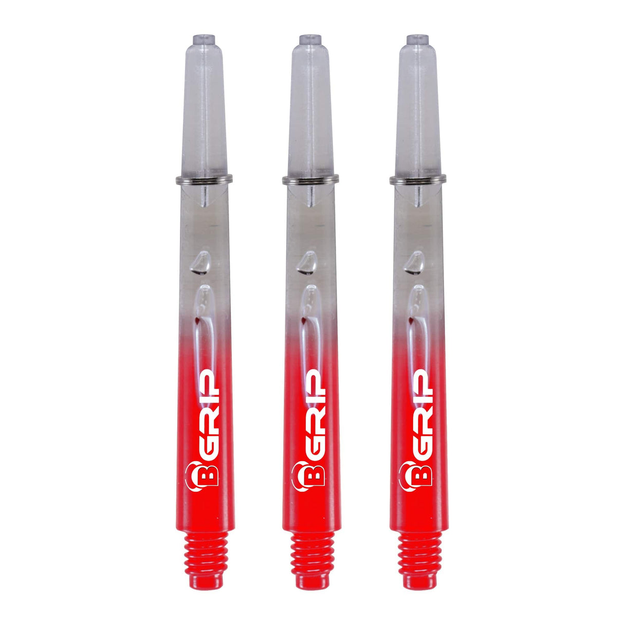 BULL'S B-Grip TT Shaft - Polycarbonate - Clear & Red Medium