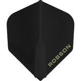 Robson Plus Dart Flights - for all shafts - Std No2 - Dimpled Black