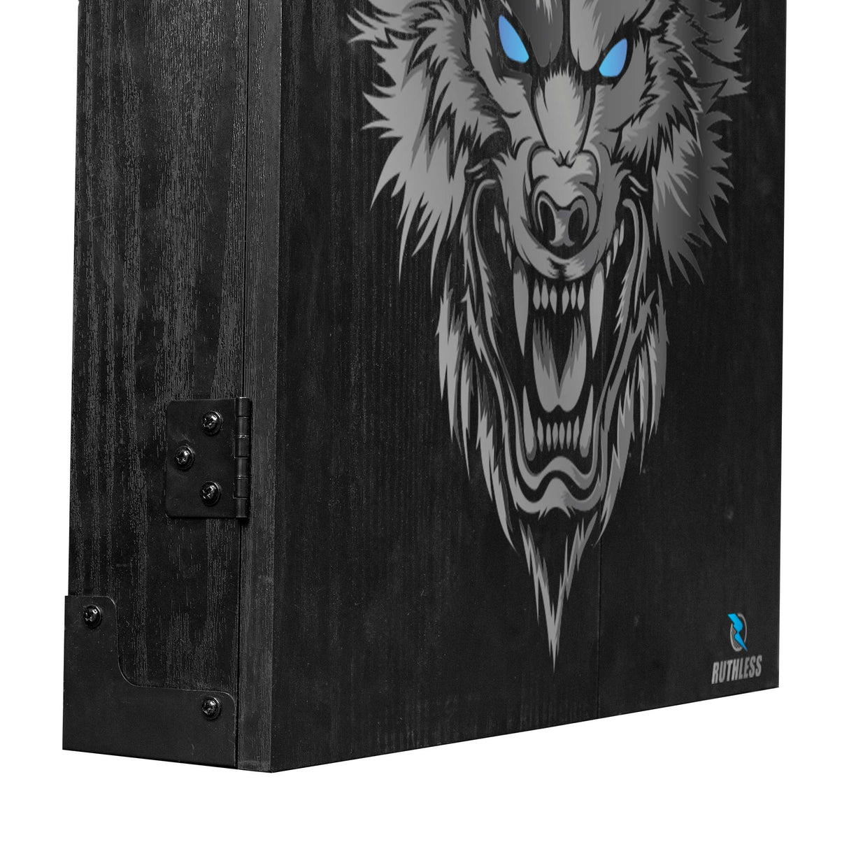 Ruthless Dartboard Cabinet - Square Design - Wolf