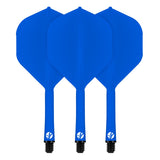 Shot Flight Deck - One Piece Dart Flight and Shaft System - Blue