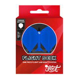 Shot Flight Deck - One Piece Dart Flight and Shaft System - Blue