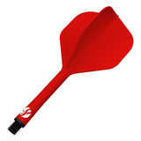 Shot Flight Deck - One Piece Dart Flight and Shaft System - Red