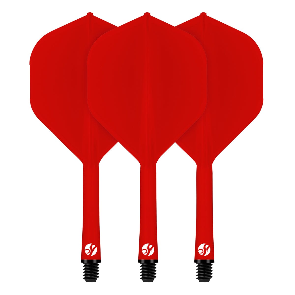 Shot Flight Deck - One Piece Dart Flight and Shaft System - Red