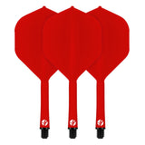 Shot Flight Deck - One Piece Dart Flight and Shaft System - Red