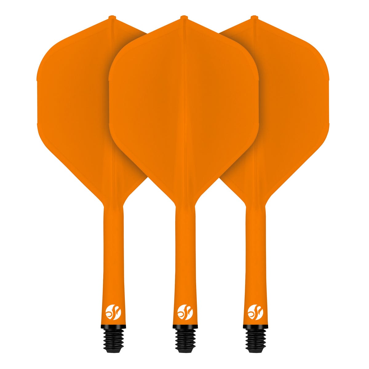 Shot Flight Deck - One Piece Dart Flight and Shaft System - Orange