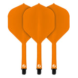 Shot Flight Deck - One Piece Dart Flight and Shaft System - Orange